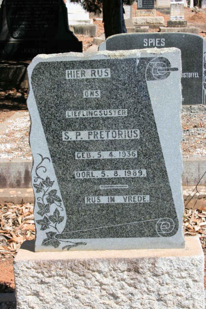 PRETORIUS S.P. 1936-1989