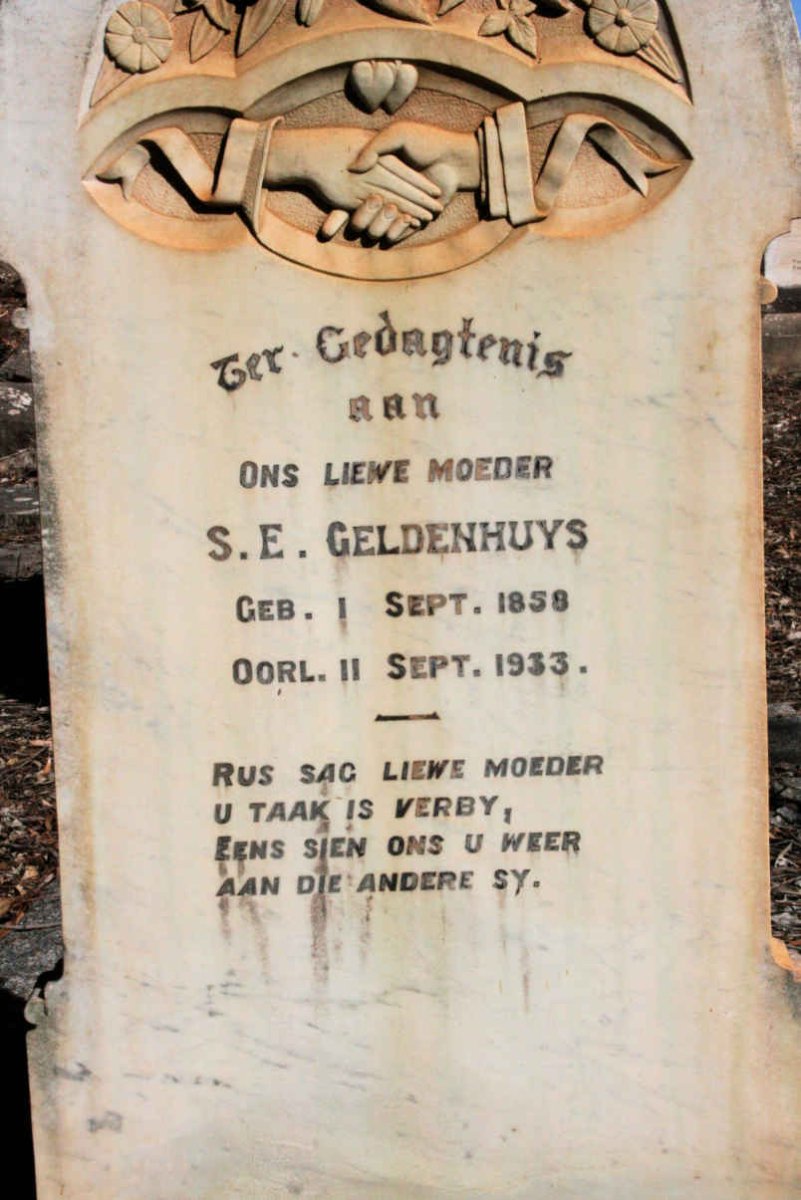 GELDENHUYS S.E. 1858-1933