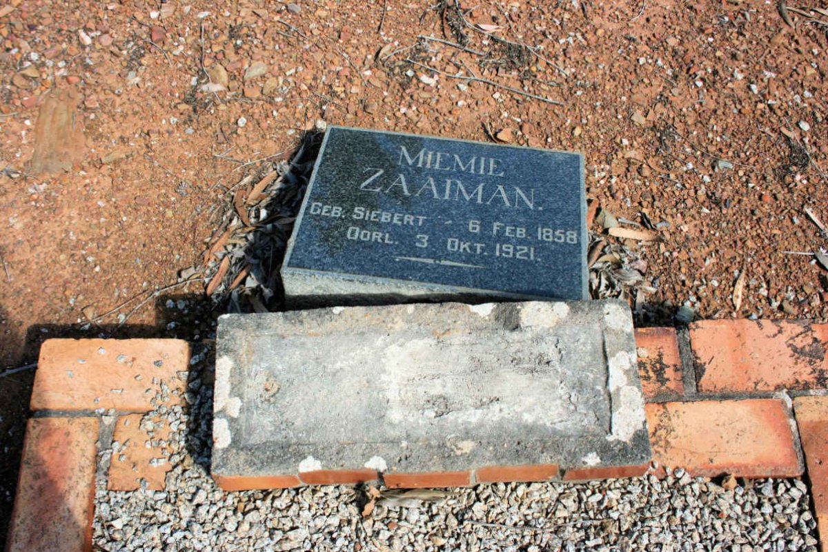 SAAYMAN Miemie neé SIEBERT 1858-1921