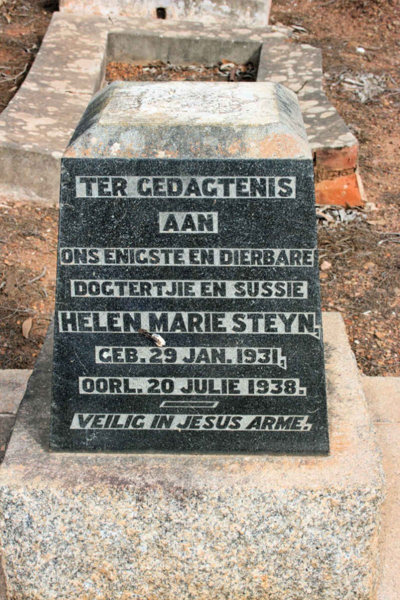 STEYN Helen Marie 1931-1938