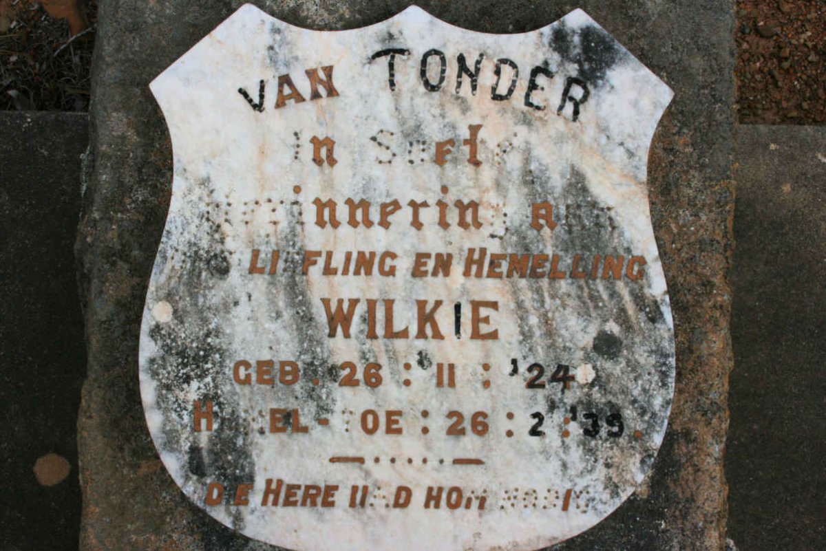 TONDER Wilkie, van 1924-1939
