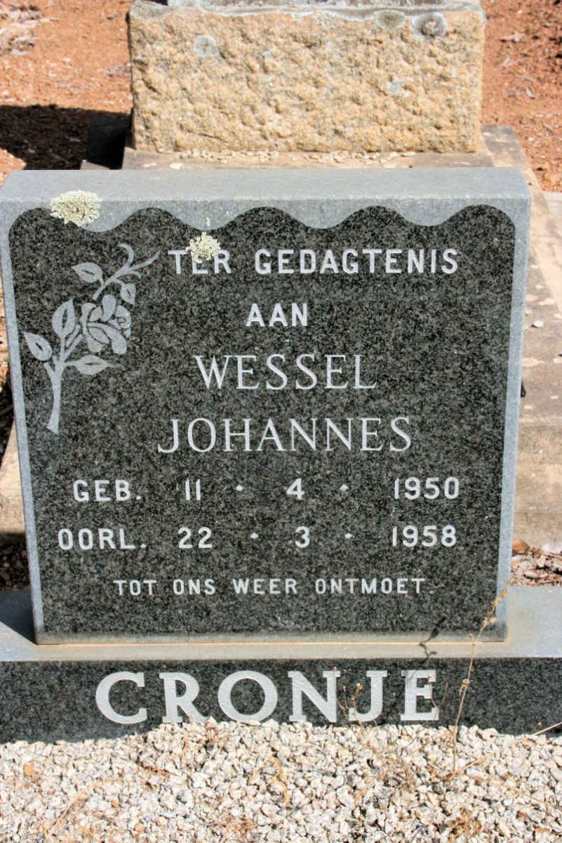CRONJE Wessel Johannes 1950-1958