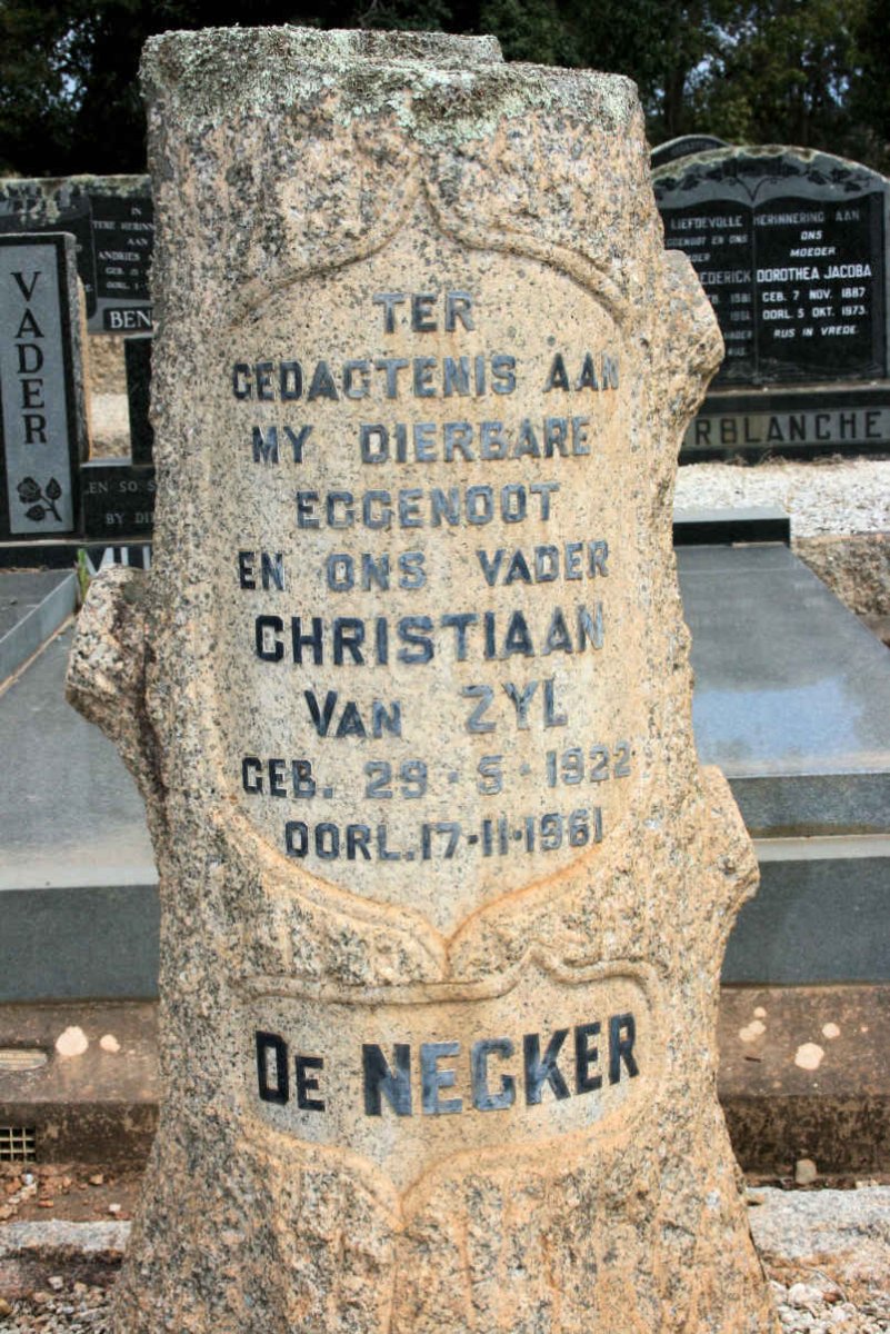 NECKER Christiaan Van Zyl, de 1922-1961