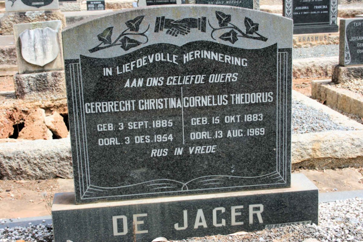 JAGER Cornelus Theodorus, de 1883-1969 &amp; Gerbrecht Christina 1885-1954