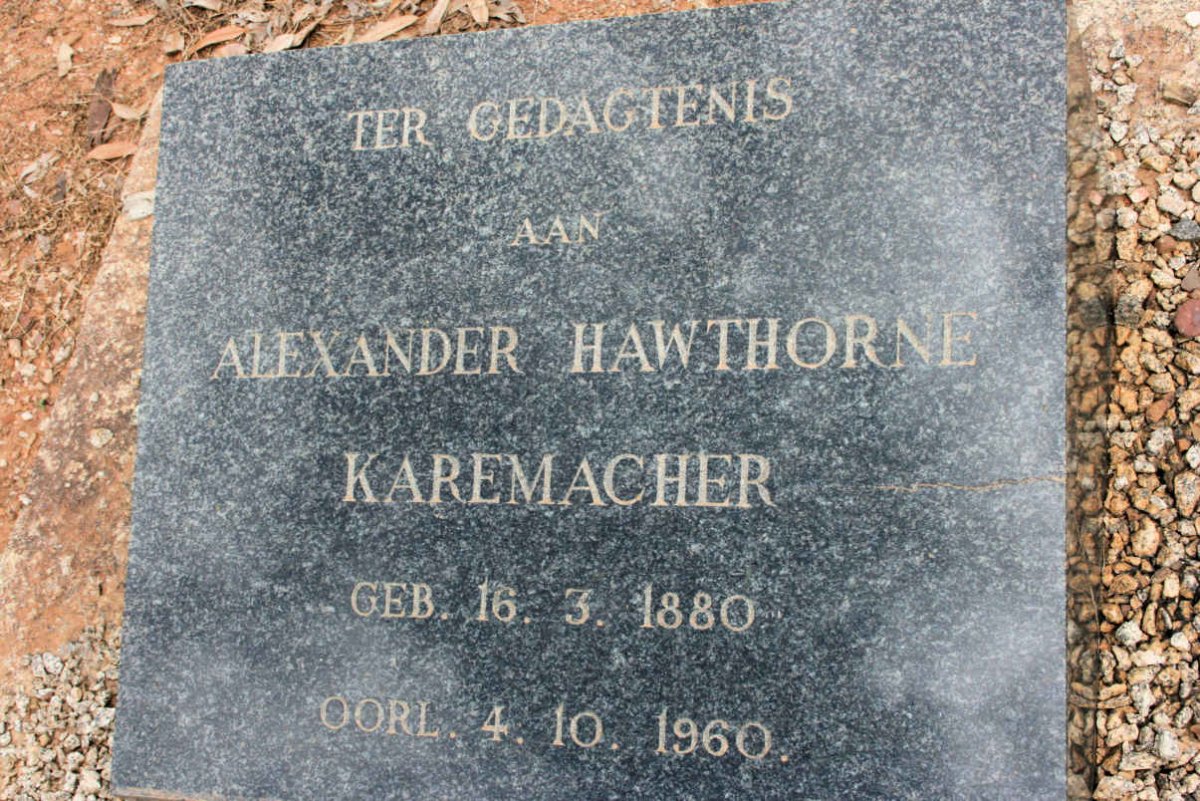 KAREMACHER Alexander Hawthorne 1880-1960