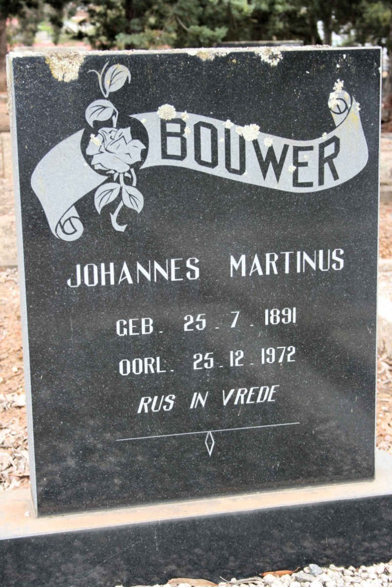 BOUWER Johannes Martinus 1891-1972