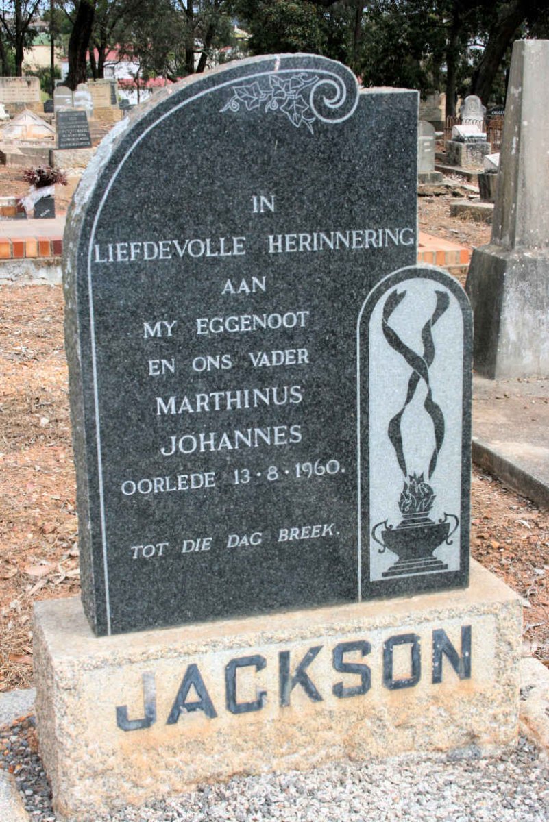 JACKSON Marthinus Johannes -1960