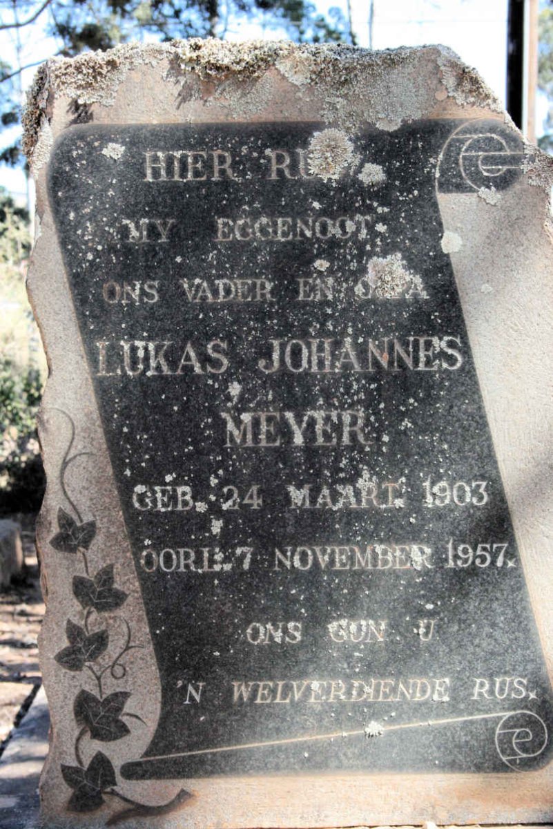 MEYER Lukas Johannes 1903-1957