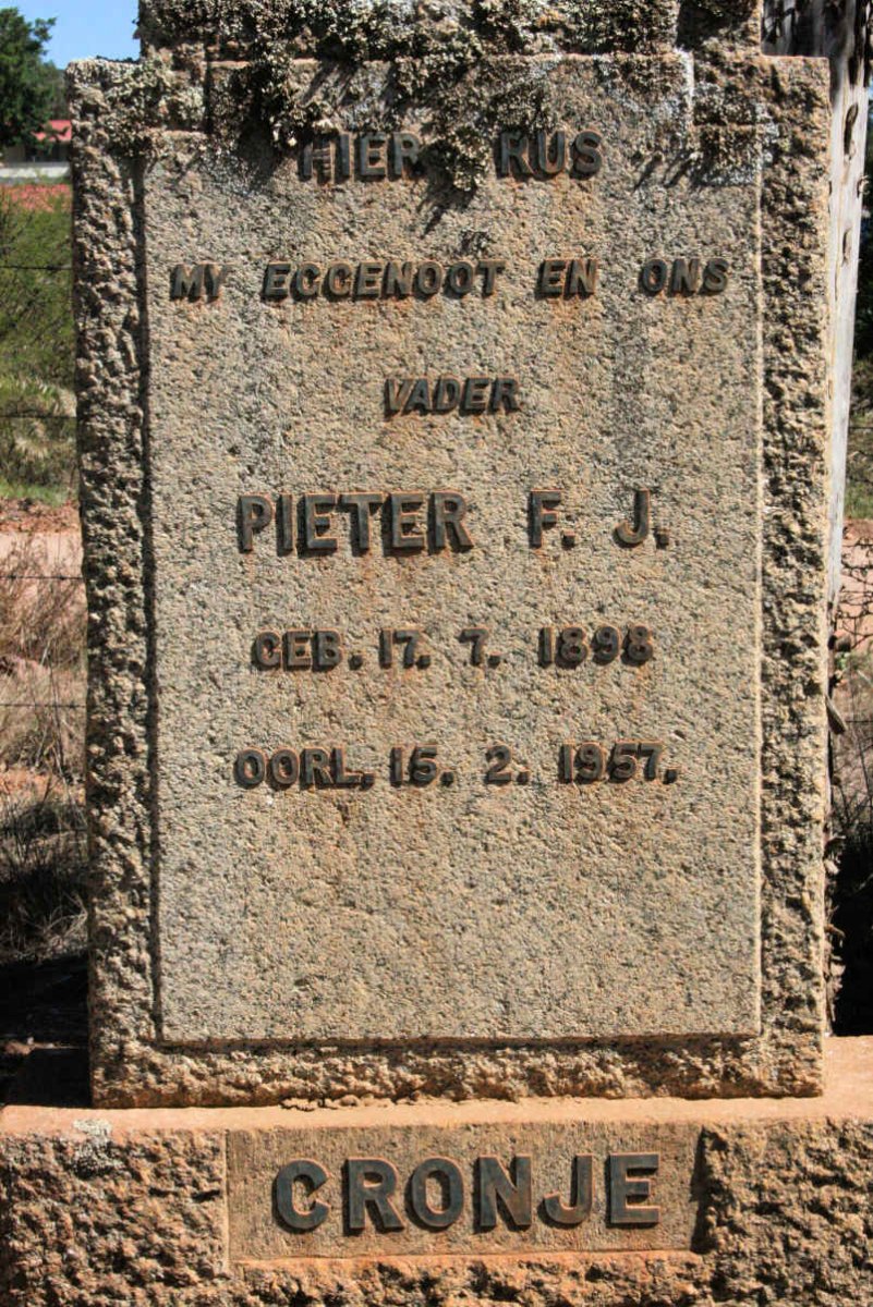 CRONJE Pieter F.J. 1898-1957