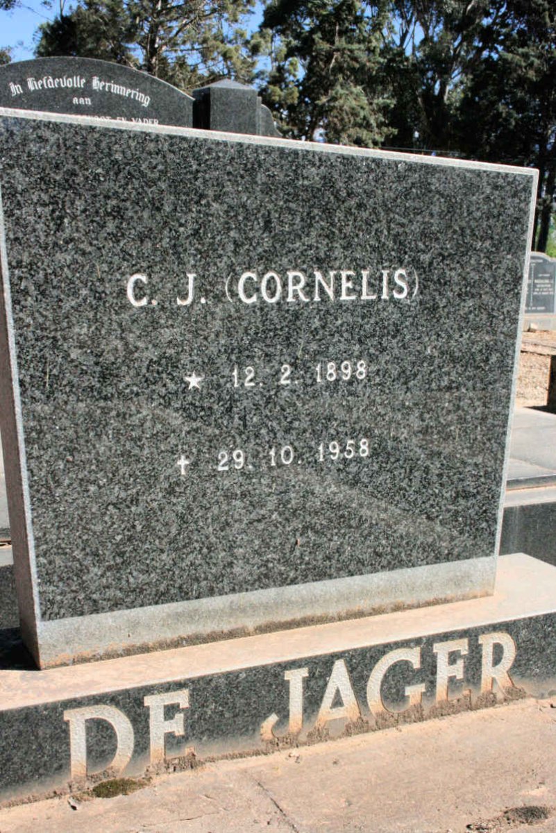 JAGER C.J., de 1898-1958