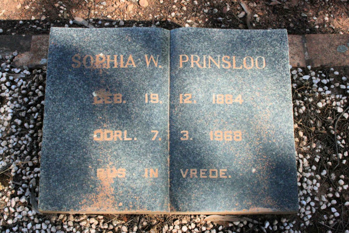 PRINSLOO Sophia W. 1884-1968