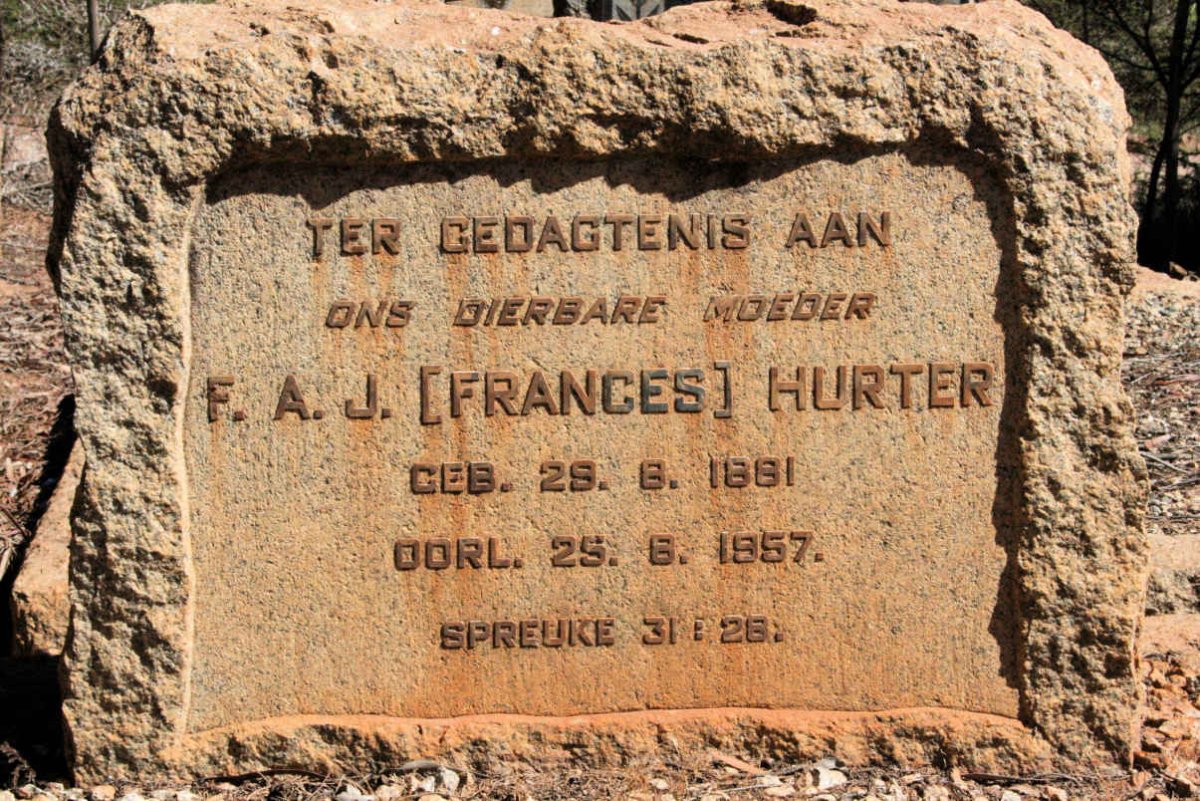 HURTER F.A.J. 1881-1957