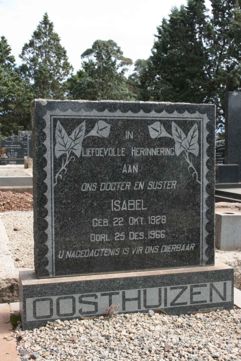 OOSTHUIZEN Isabel 1928-1966