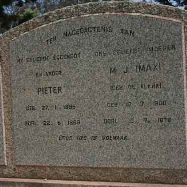 LUTTIG Pieter 1895-1969 &amp; M.J. DE KLERK 1900-1976