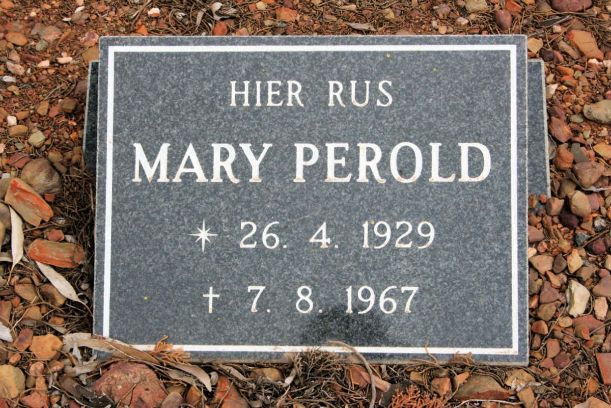 PEROLD Mary 1929-1967