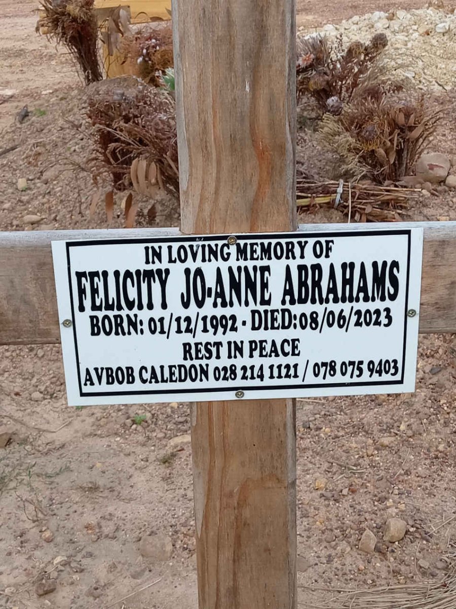 ABRAHAMS Felicity Jo-Anne 1992-2023