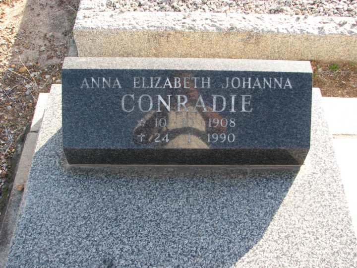 CONRADIE Anna Elizabeth Johanna 1908-1990