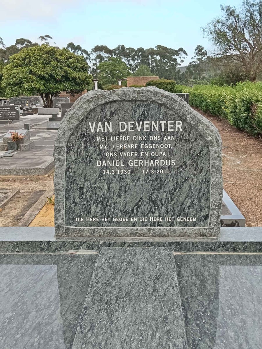 DEVENTER Daniel Gerhardus, van 1930-2011