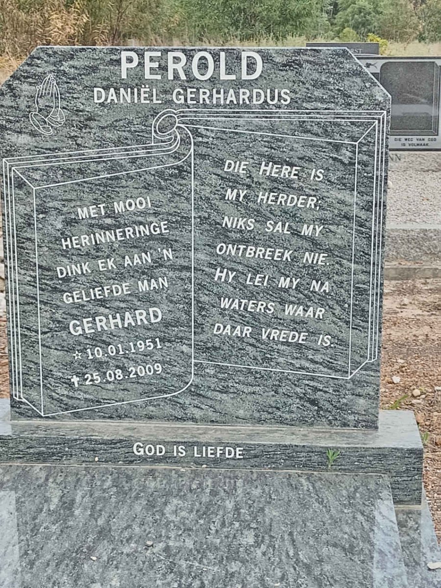 PEROLD Daniel Gerhardus 1951-2009