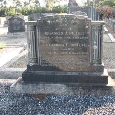TOIT Johannes J., du 1860-1939 &amp; Catharina E. VAN DYK 1863-1938
