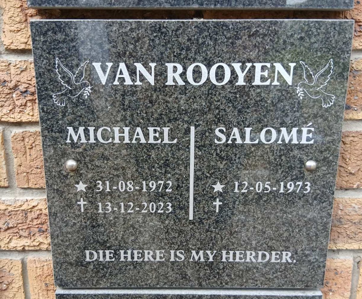ROOYEN Michael, van 1972-2023 & Salome 1973-