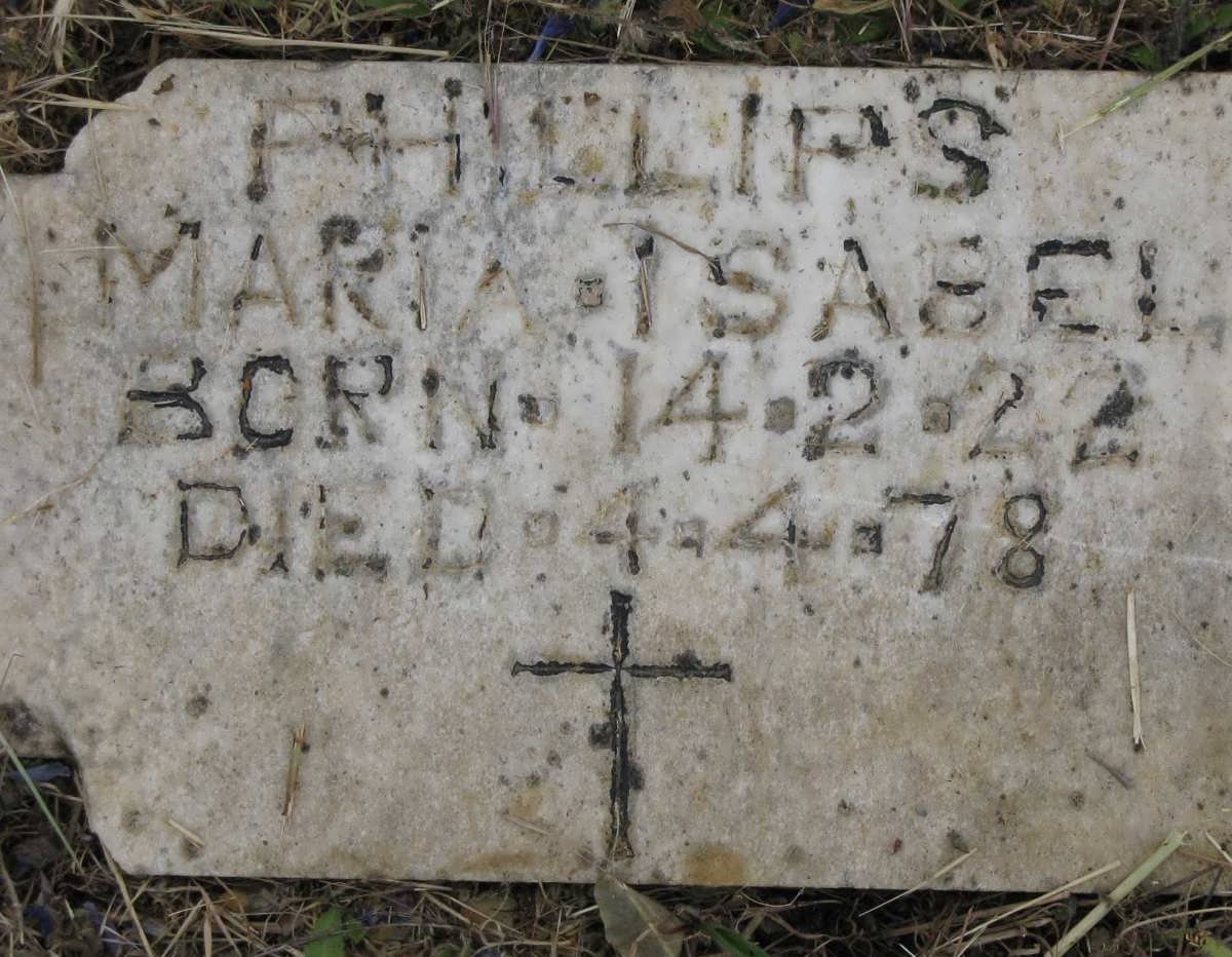 PHILLIPS Maria Isabel 1922-1978