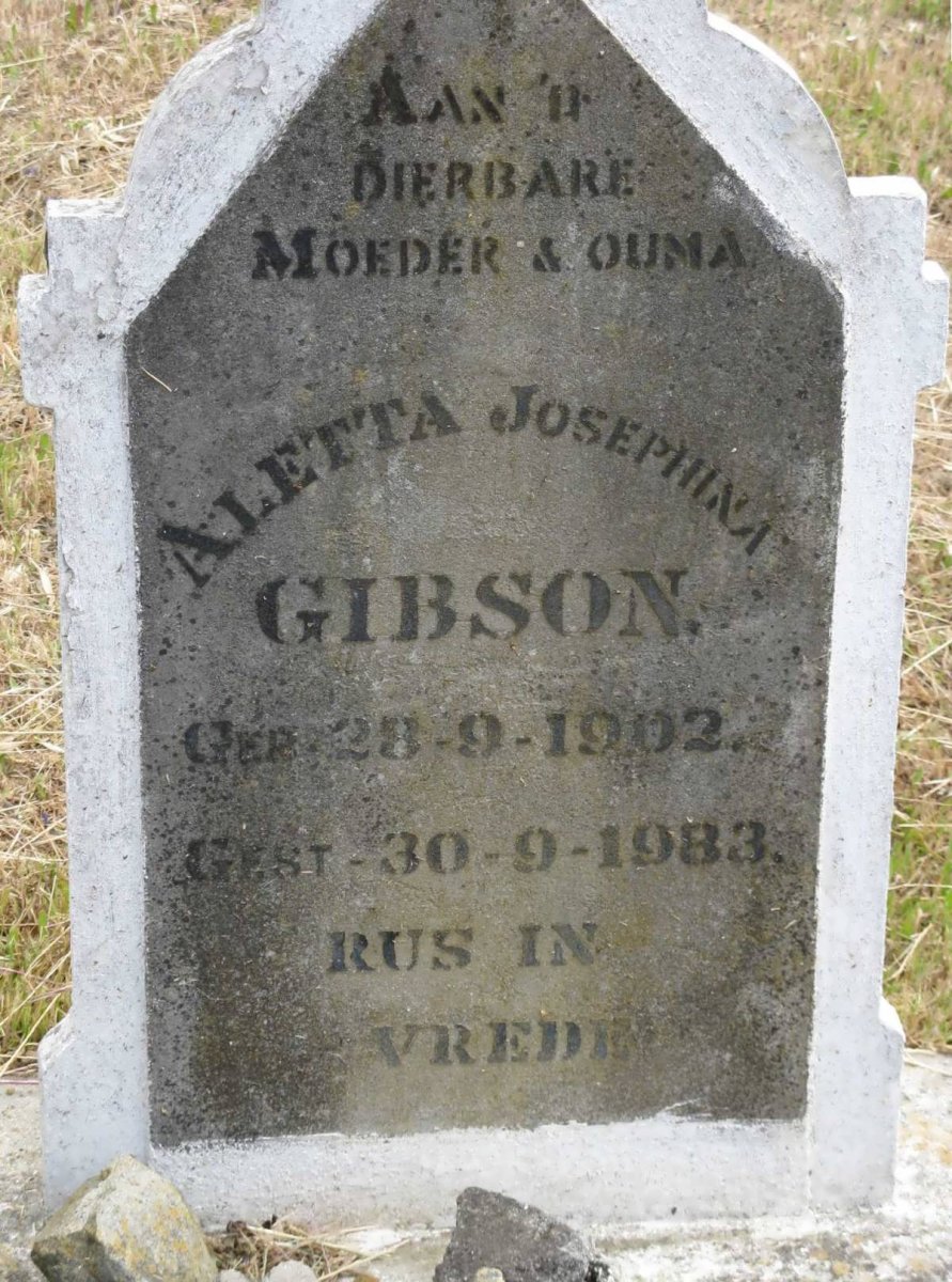 GIBSON Aletta Josephina 1902-1983