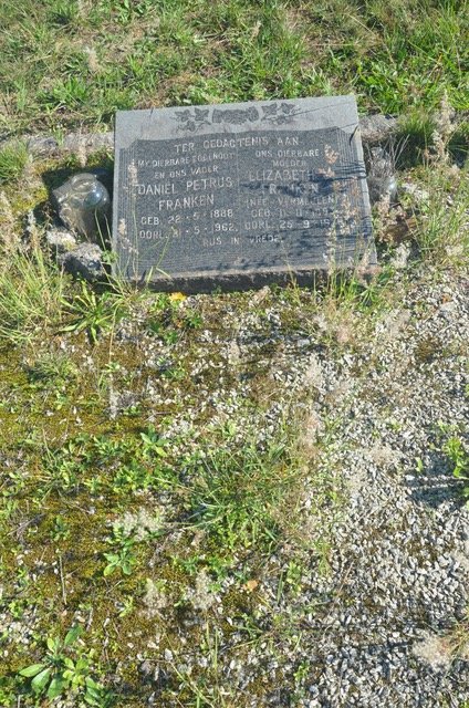 FRANKEN Daniel Petrus 1888-1962 & Elizabeth VERMEULEN 189?-19??