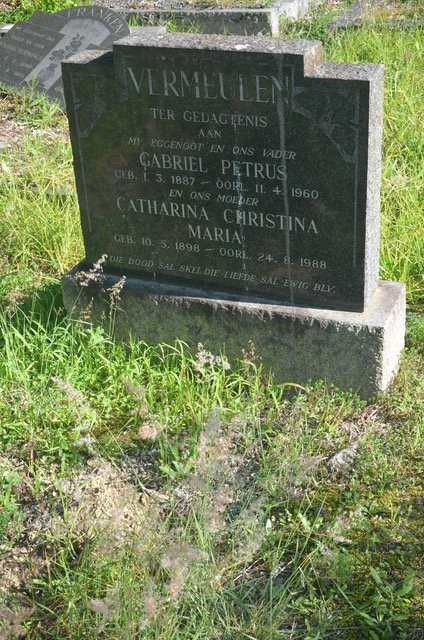 VERMEULEN Gabriel Petrus 1887-1960  & Catharina Christina Maria 1898-1988