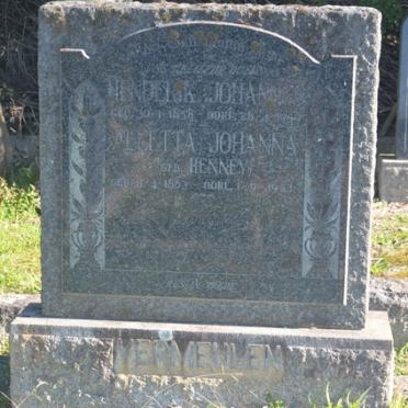 VERMEULEN Hendrik Johannes 1858-1939 & Alletta Johanna HENNEY 1863-1953
