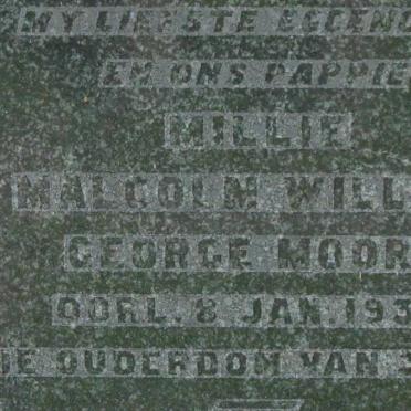 MOORE Malcolm William George -1932