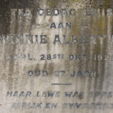 ALBERTYN Winnie -1922