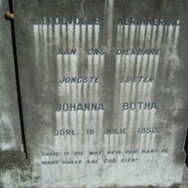BOTHA Johanna -1950