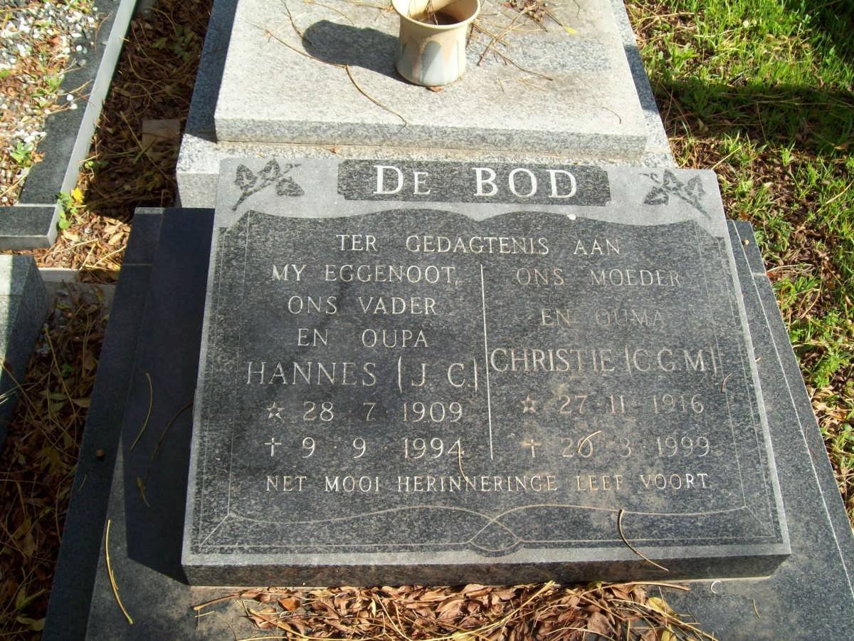 BOD J.C., de 1909-1994 &amp; C.C.M. 1916-1999