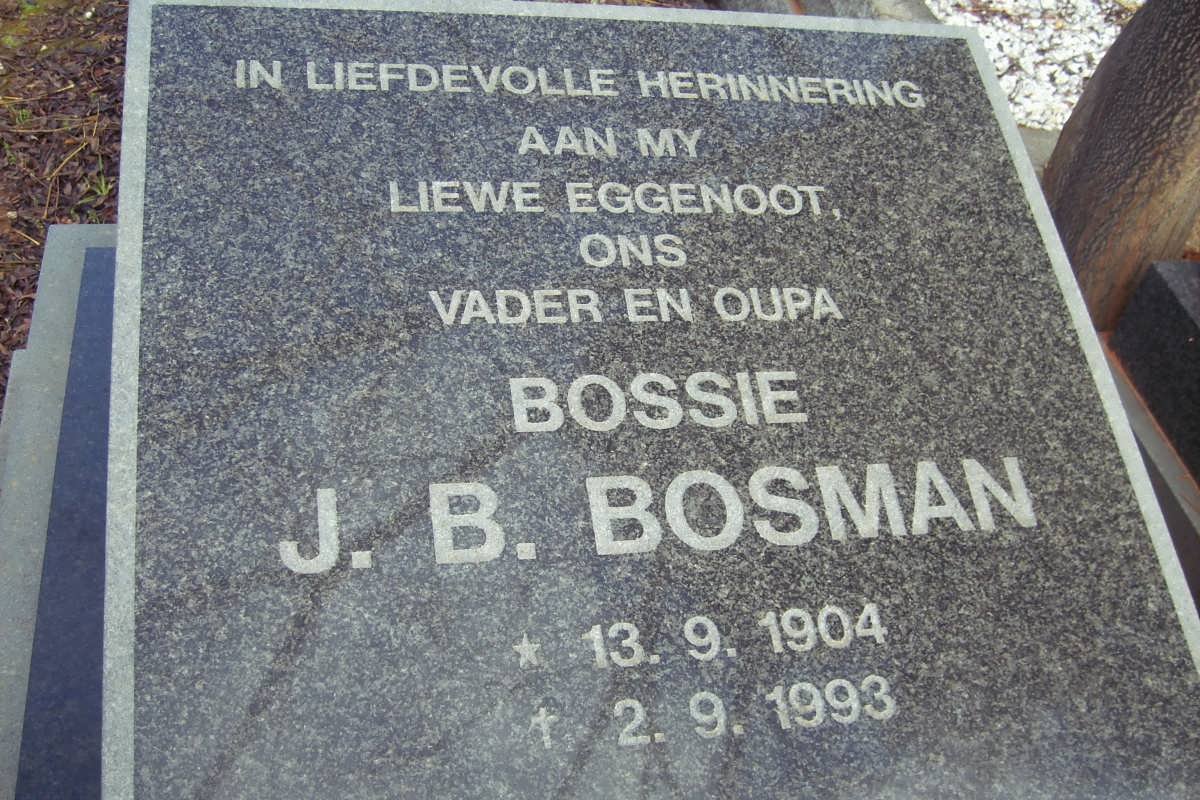 BOSMAN J.B. 1904-1993