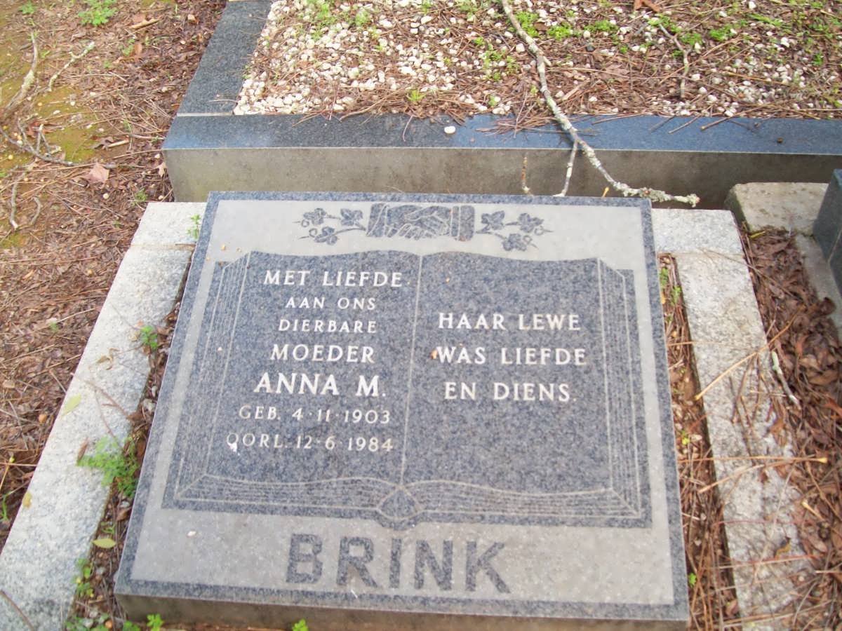 BRINK Anna M. 1903-1984