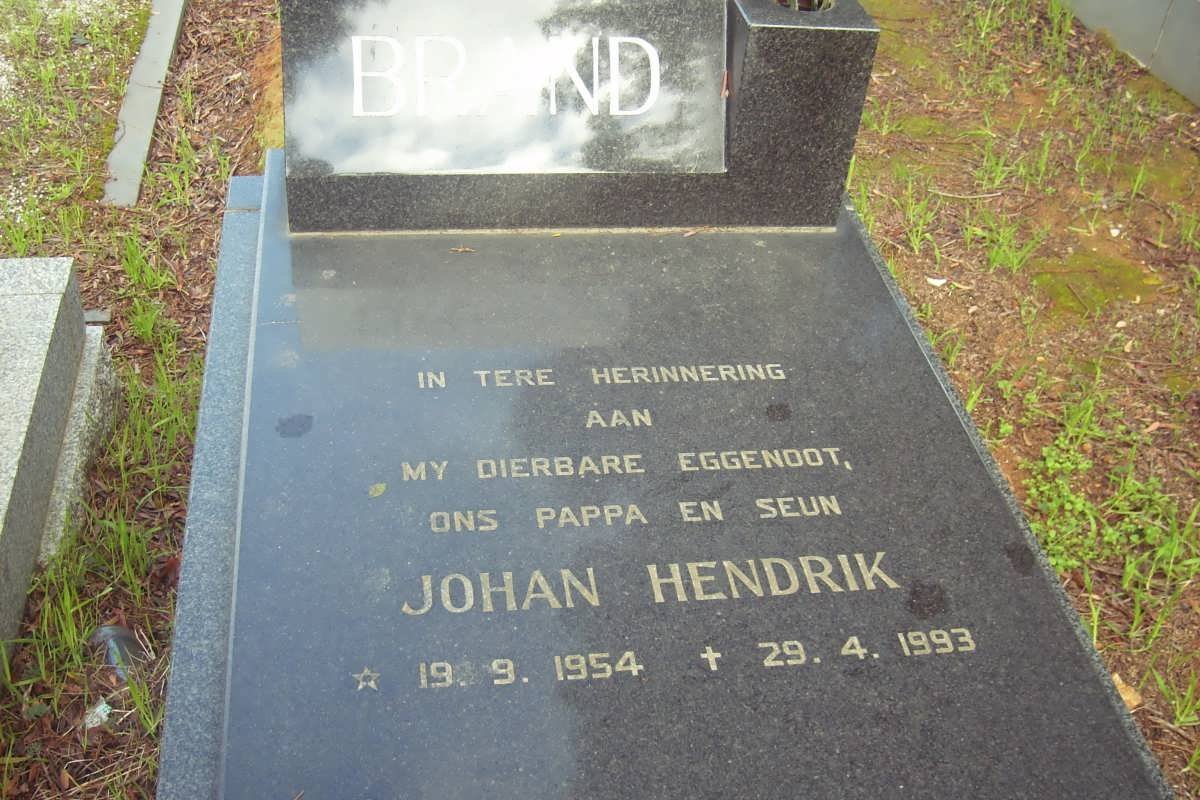 BRAND Johan Hendrik 1954-1993