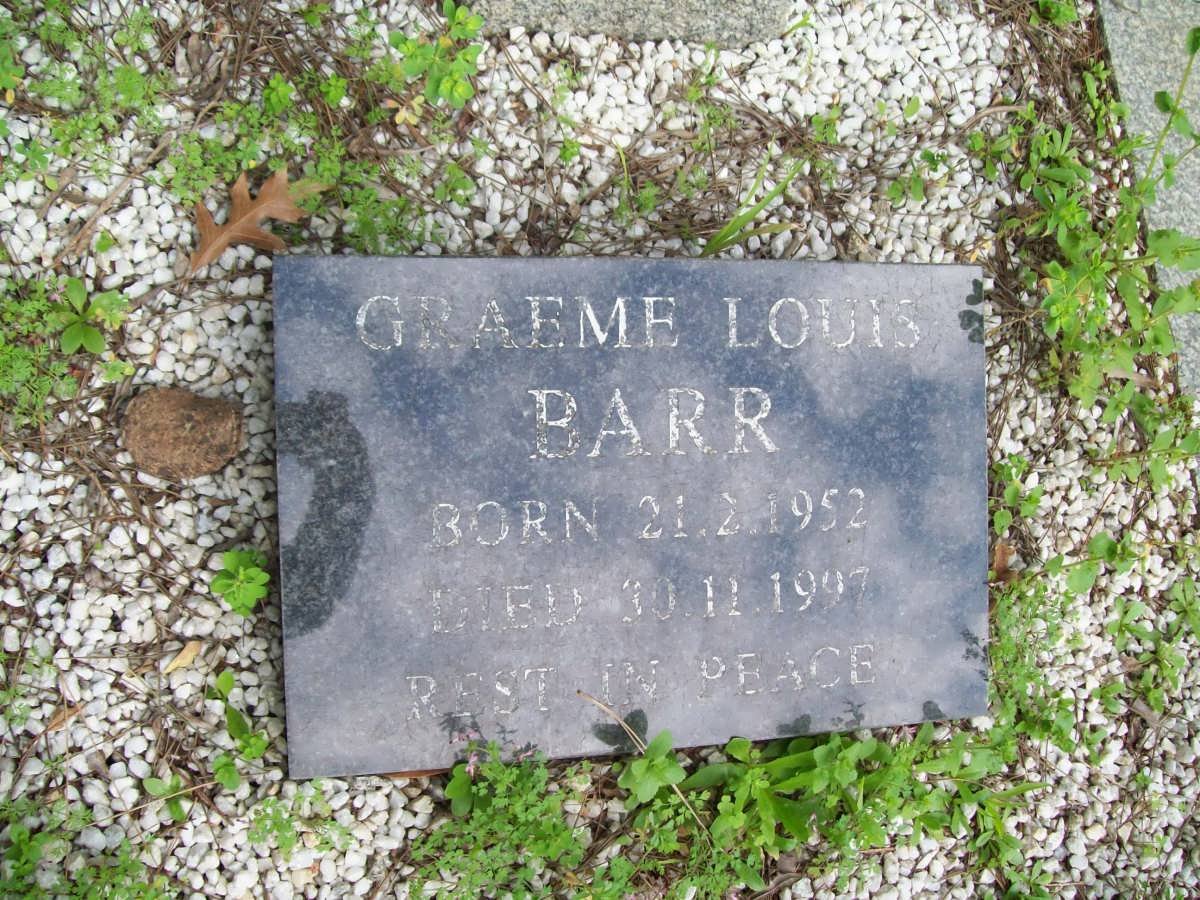 BARR Graeme Louis 1952-1997