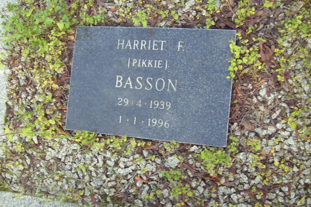BASSON Harriet F. 1939-1996