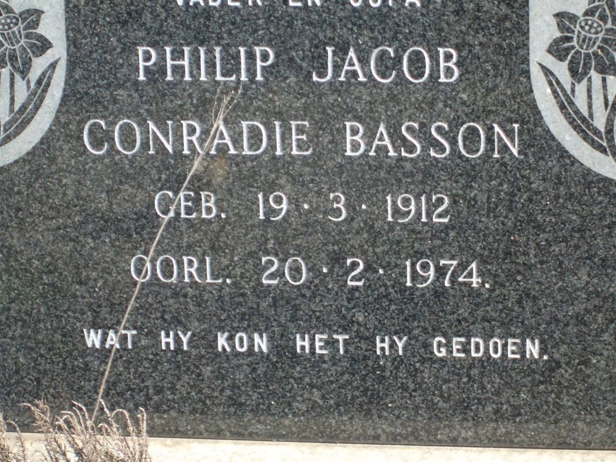 BASSON Philip Jacob Conradie 1912-1974
