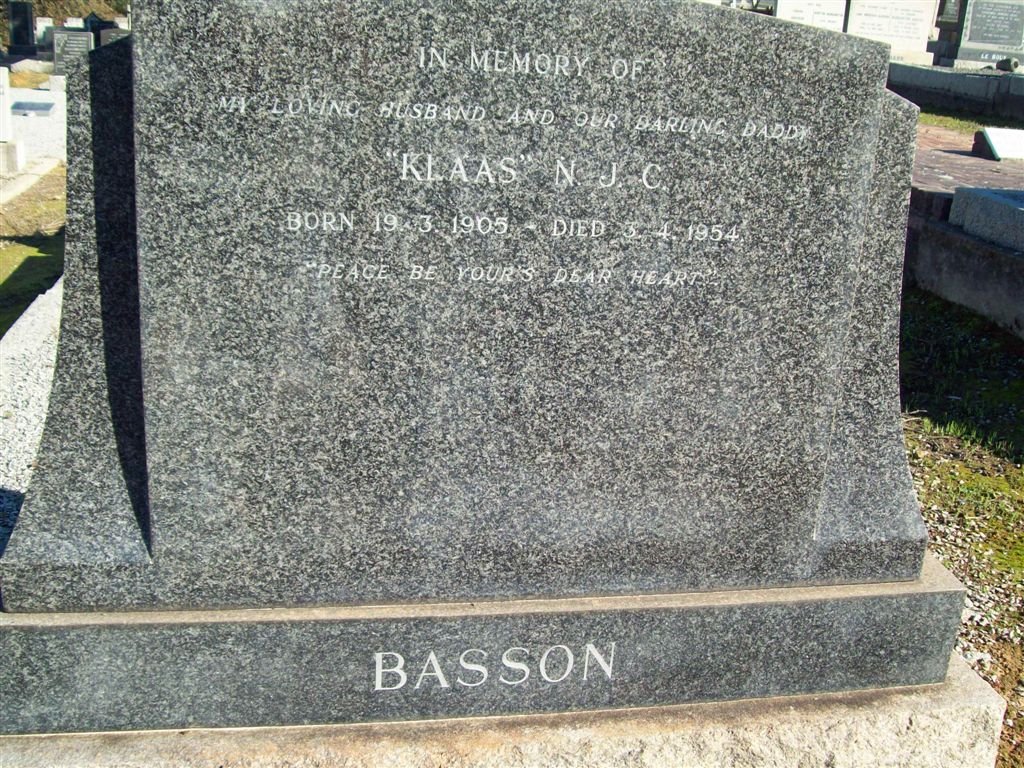 BASSON N.J.C. 1905-1954