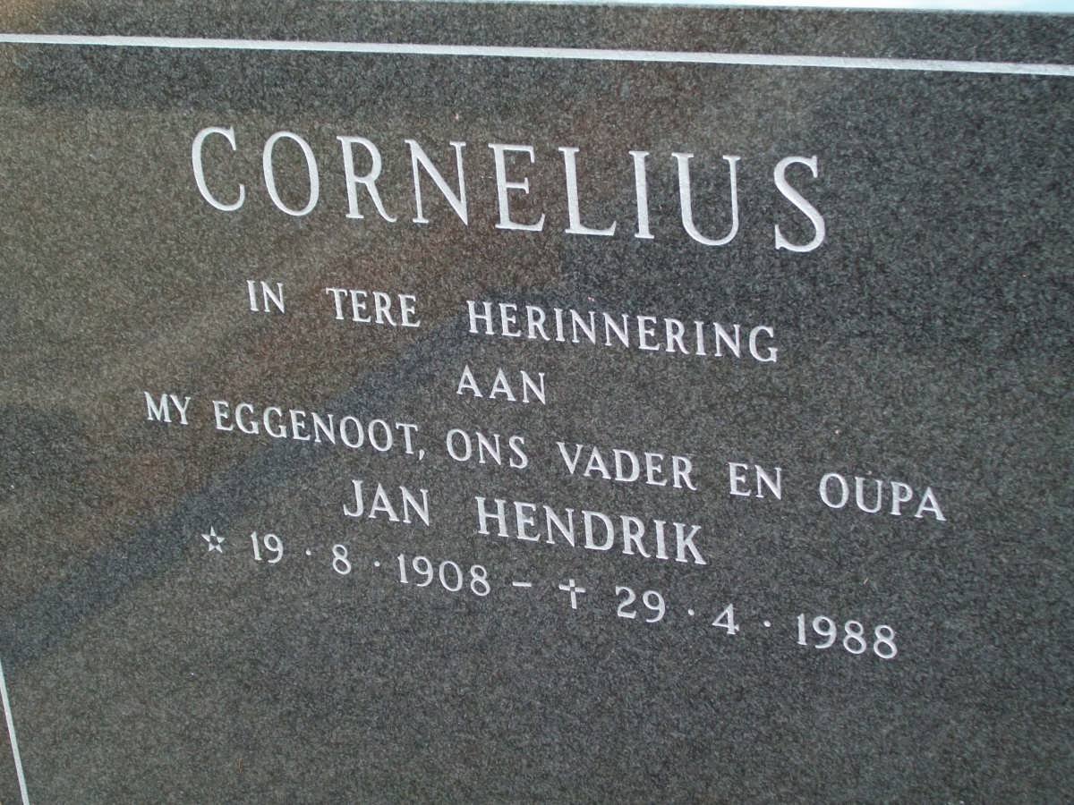 CORNELIUS Jan Hendrik 1908-1988