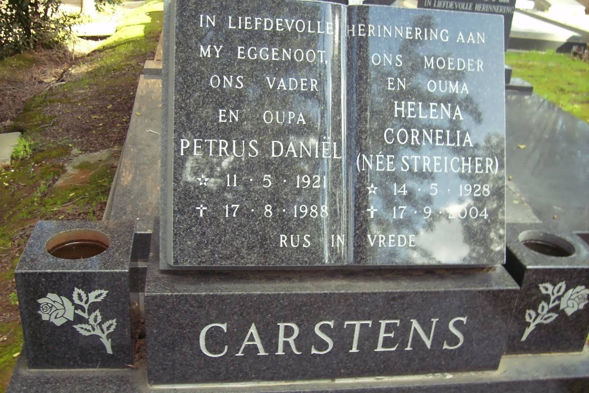 CARSTENS Petrus Daniël 1921-1988 &amp; Helena Cornelia STREICHER 1928-2004