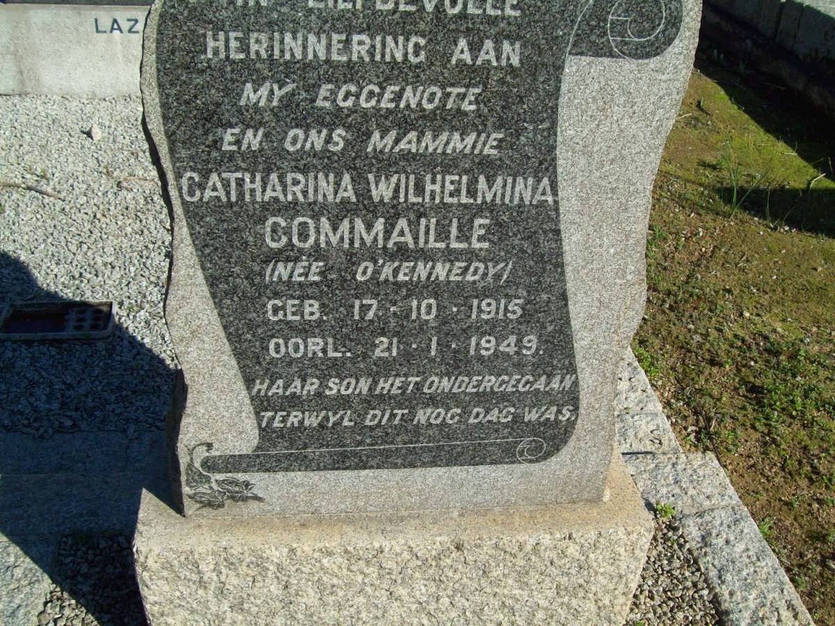 COMMAILLE Catharina Wilhelmina nee O'KENNEDY 1915-1949