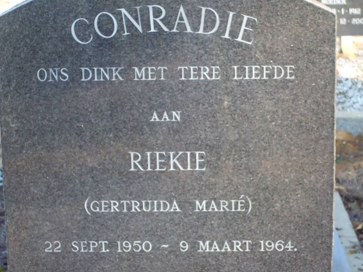 CONRADIE Gertruida Marie 1950-1964