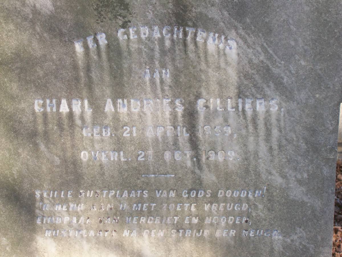 CILLIERS Charl Andries 1859-1909