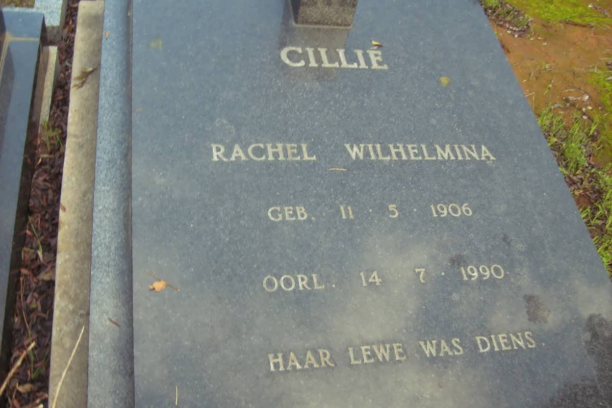 CILLIÉ Rachel Wilhelmina 1906-1990