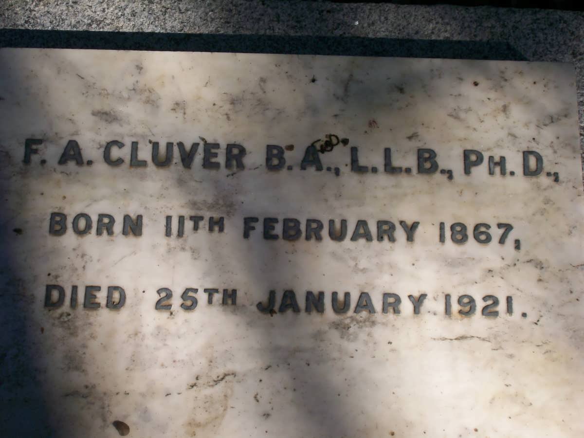 CLUVER F.A. 1867-1921