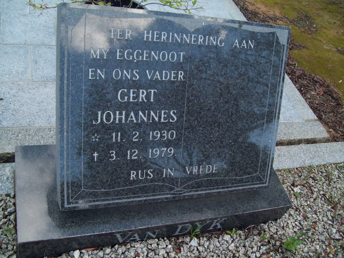 DYK Gert Johannes, van 1930-1979