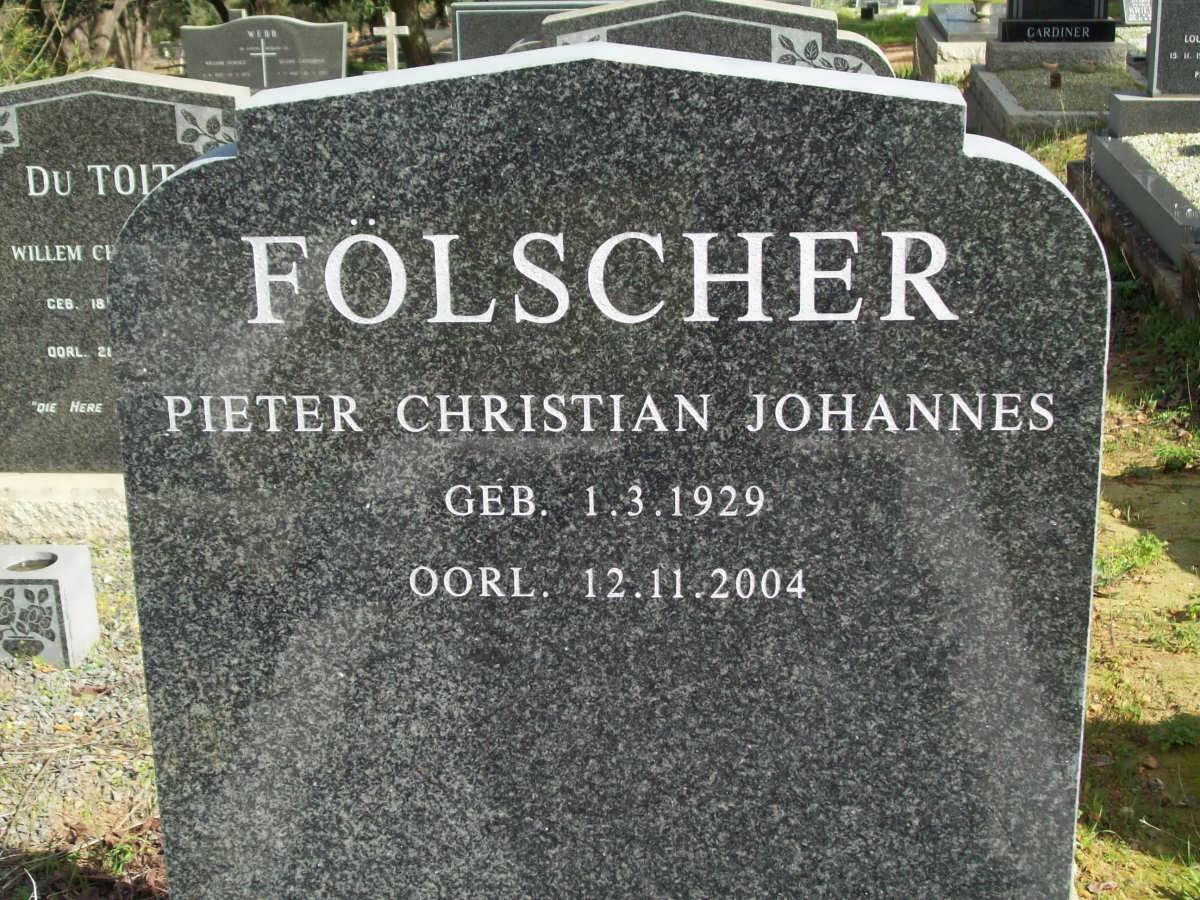 FOLSCHER Pieter Christiaan Johannes 1929-2004